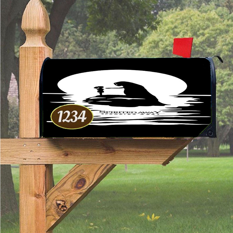 Ghibli Spirited Away Silhouette Magnetic Mailbox Cover 18" X 21" Outdoor Decor