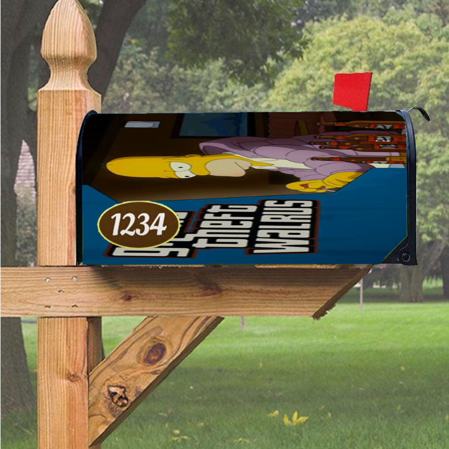 Grand Theft Walrus Hommer Simpson Magnetic Mailbox Cover 18" X 21" Outdoor Decor