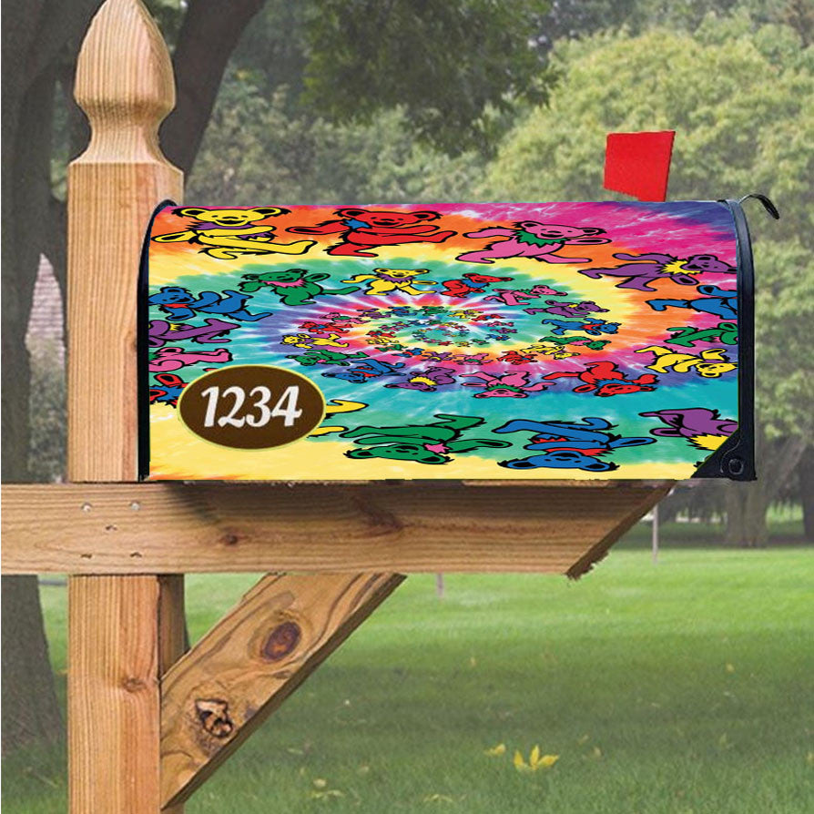 Grateful Dead Bear Magnetic Mailbox Cover 18" X 21" Outdoor Decor
