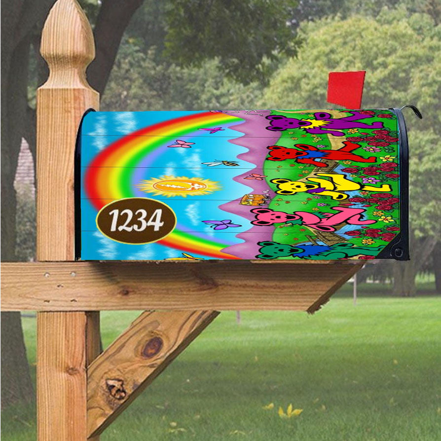Grateful Dead Rainbow Wallpapers Magnetic Mailbox Cover 18" X 21" Outdoor Decor