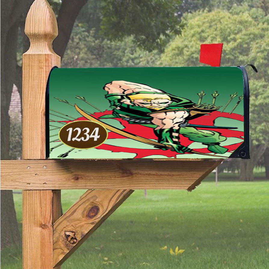 Green Arrow Dc Comics Magnetic Mailbox Cover 18" X 21" Outdoor Decor