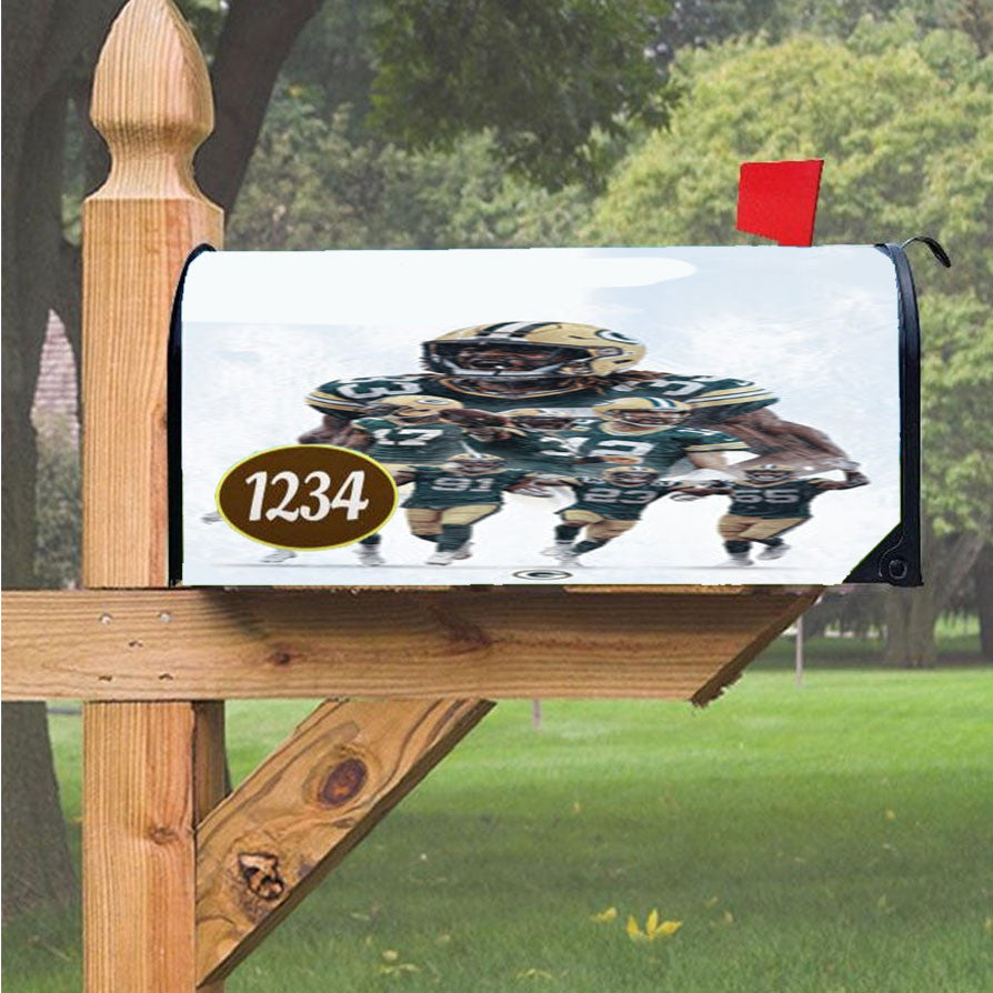 Green Bay Packers Roster Magnetic Mailbox Cover 18" X 21" Outdoor Decor