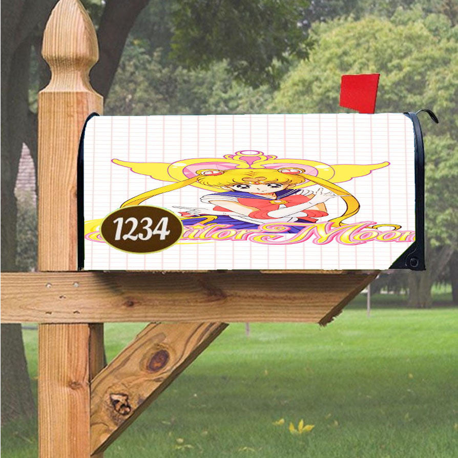 Grid Sailor Moon Classic Magnetic Mailbox Cover 18" X 21" Outdoor Decor