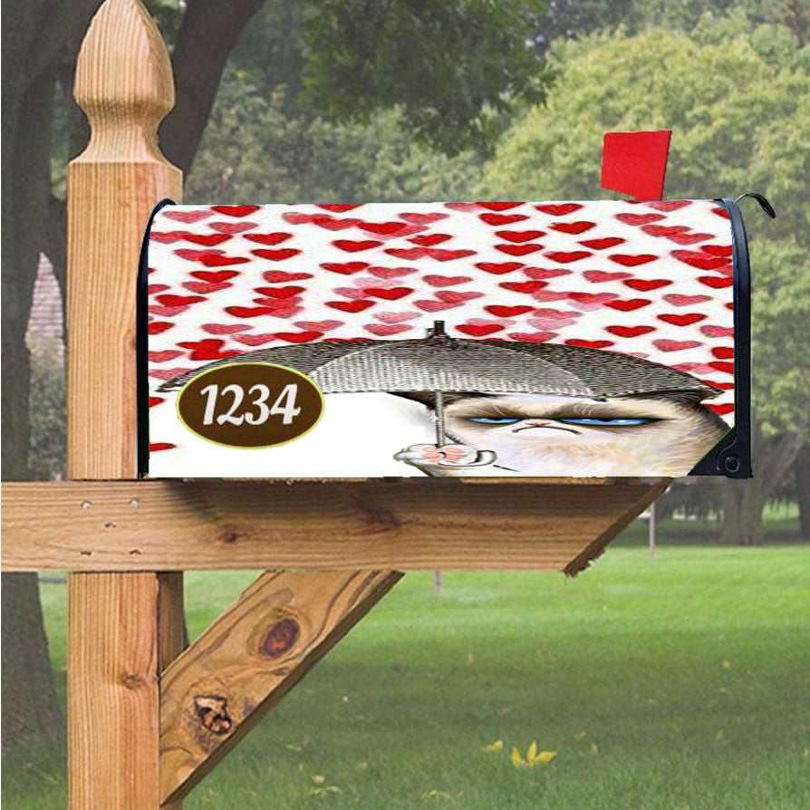 Grumpy Cat Umbrella Magnetic Mailbox Cover 18" X 21" Outdoor Decor