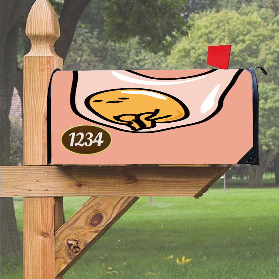 Gudetama Egg Magnetic Mailbox Cover 18" X 21" Outdoor Decor