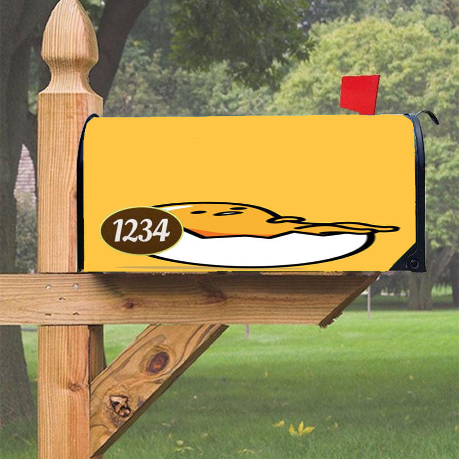 Gudetama Egg Slim Magnetic Mailbox Cover 18" X 21" Outdoor Decor