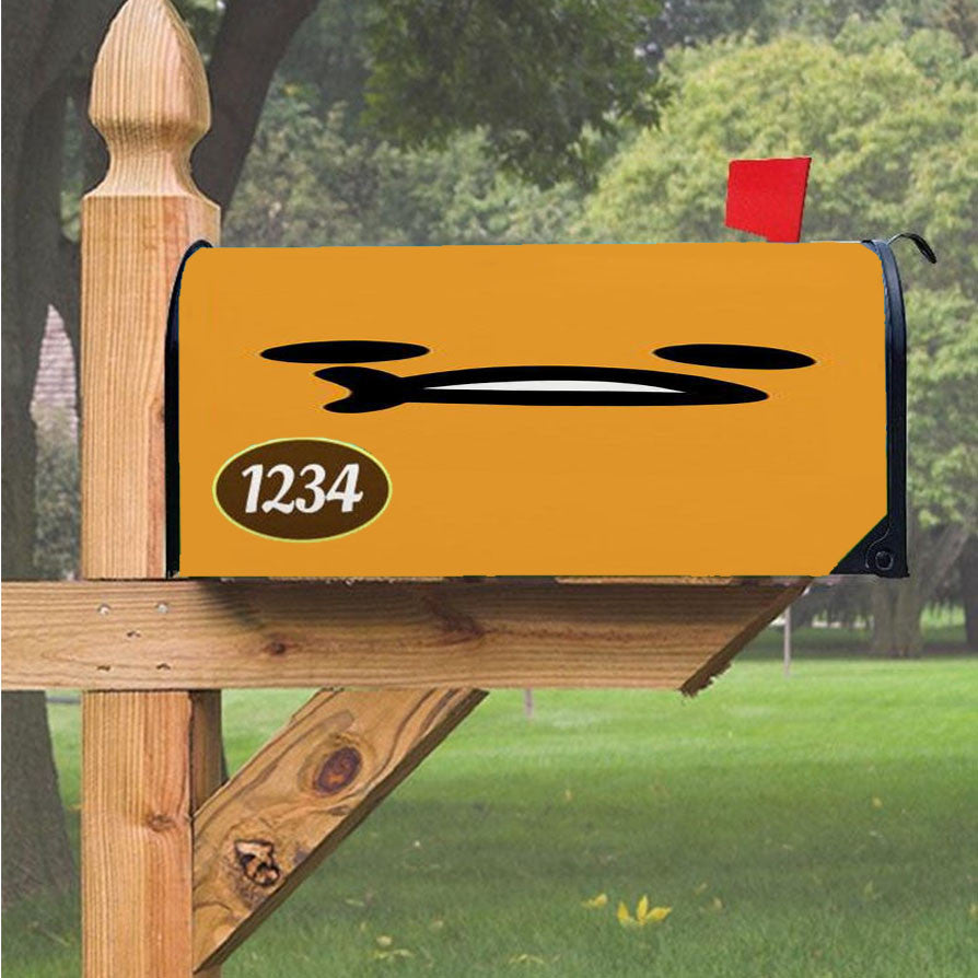 Gudetama Face Magnetic Mailbox Cover 18" X 21" Outdoor Decor