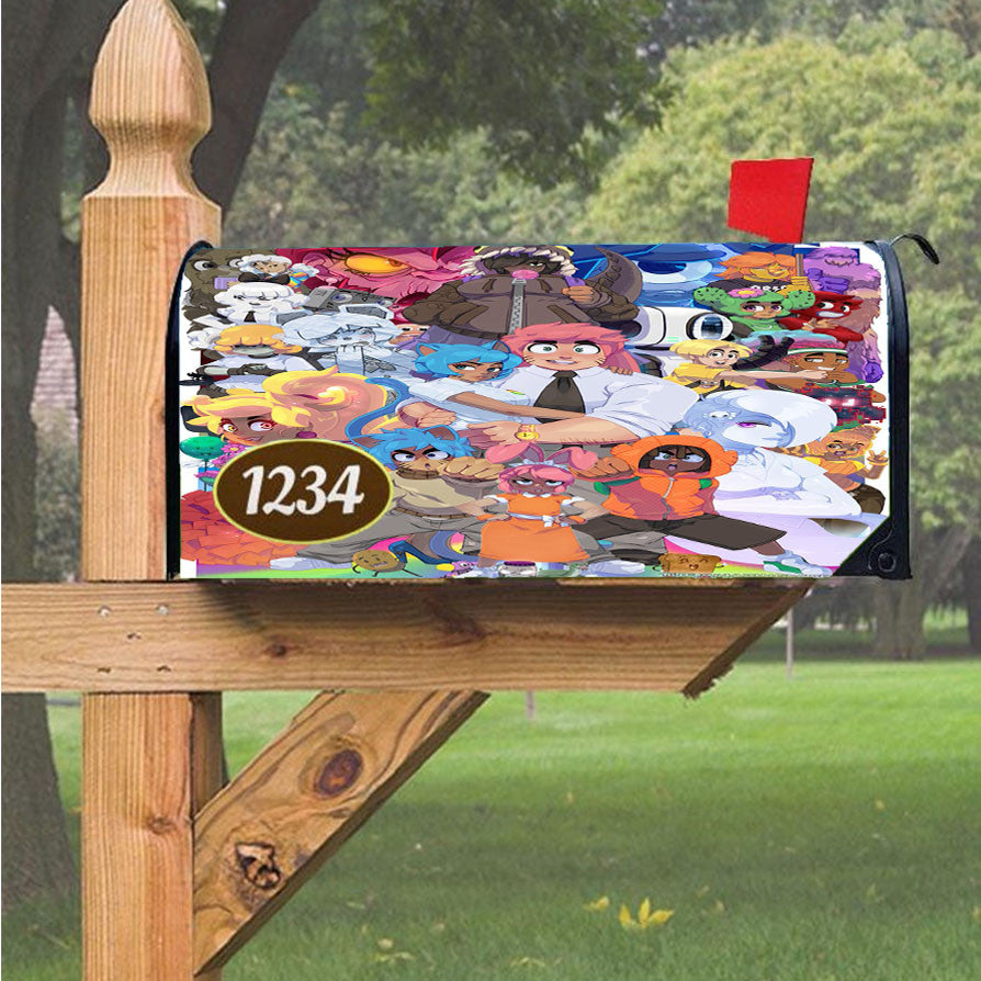 Gumball Tovio Rogers All Characters Artwork Magnetic Mailbox Cover 18" X 21" Outdoor Decor