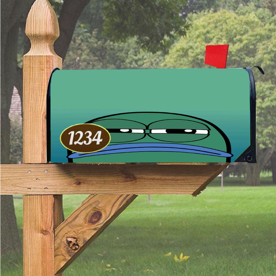 Handsome Squidward Wallpaper Magnetic Mailbox Cover 18" X 21" Outdoor Decor