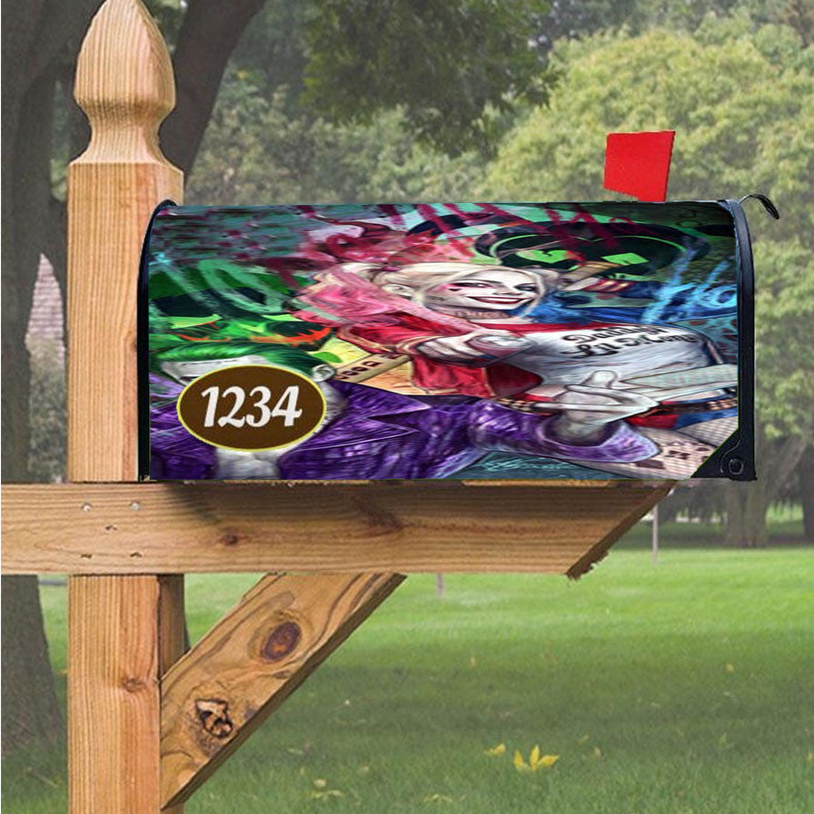 Harley Quinn And The Joker Magnetic Mailbox Cover 18" X 21" Outdoor Decor