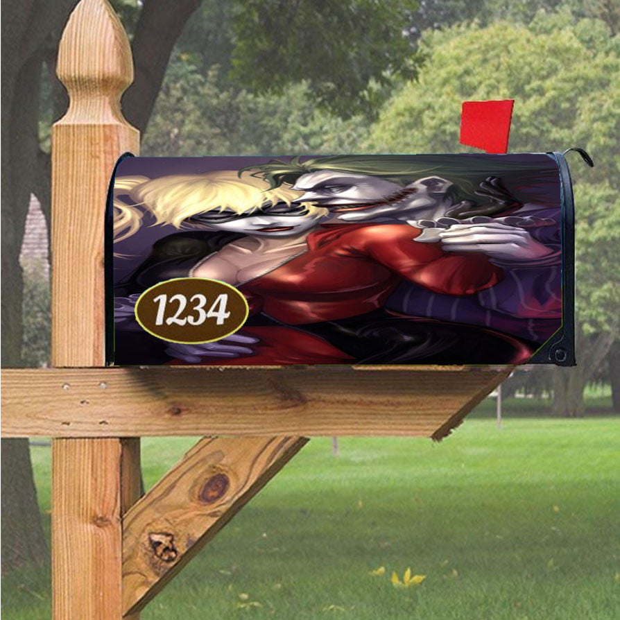 Harley Quinn Feat The Joker Magnetic Mailbox Cover 18" X 21" Outdoor Decor