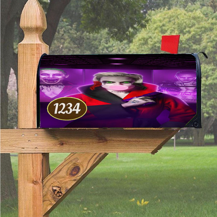 Harley Quinn Joker Magnetic Mailbox Cover 18" X 21" Outdoor Decor