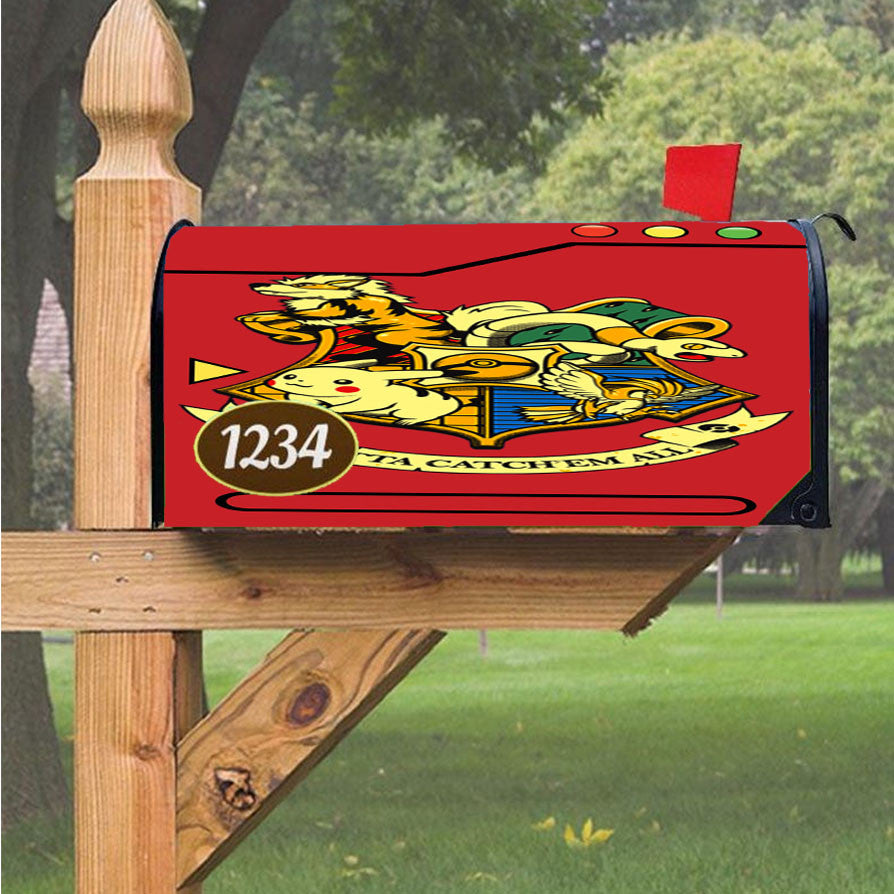 Harry Potter Pokemon Magnetic Mailbox Cover 18" X 21" Outdoor Decor