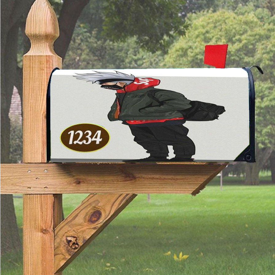 Hatake Kakashi Hypebeast Magnetic Mailbox Cover 18" X 21" Outdoor Decor