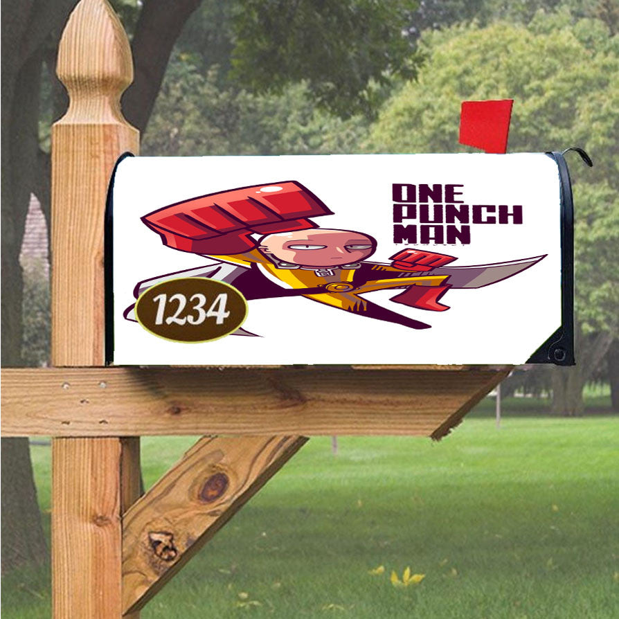 Hero One Punch Man Magnetic Mailbox Cover 18" X 21" Outdoor Decor