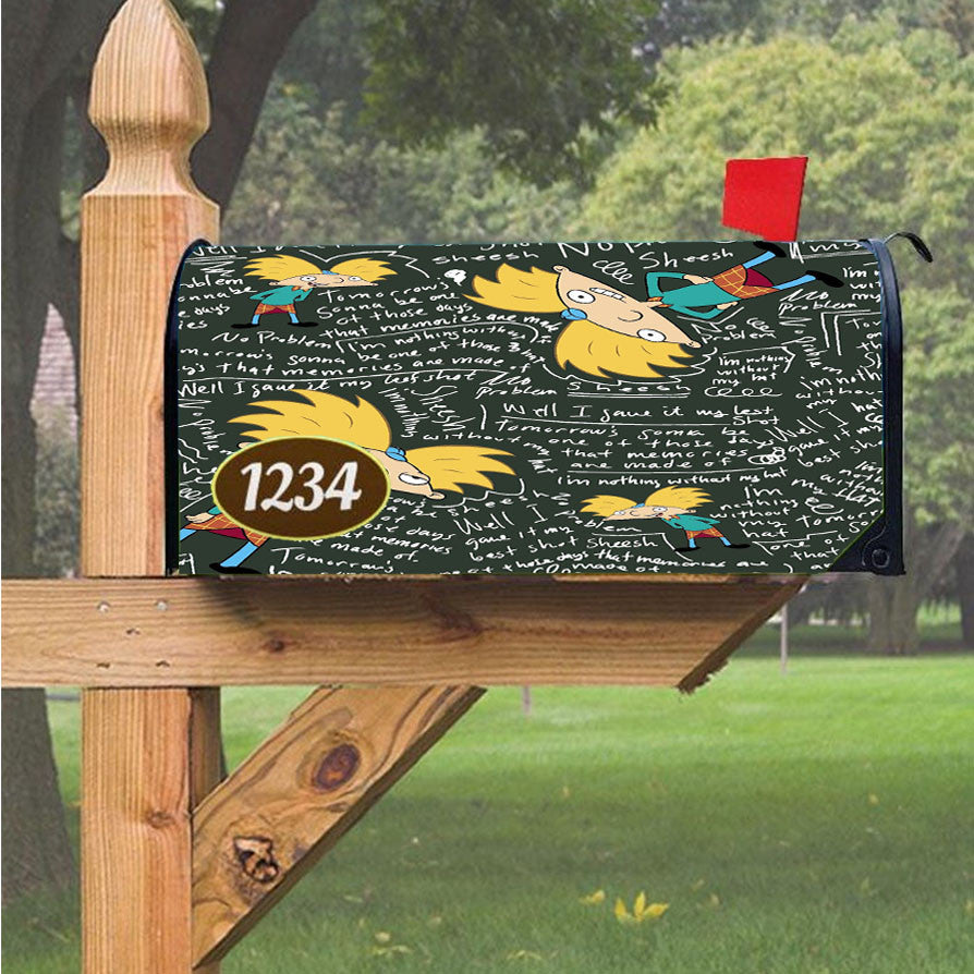 Hey Arnold Quotes Board Magnetic Mailbox Cover 18" X 21" Outdoor Decor