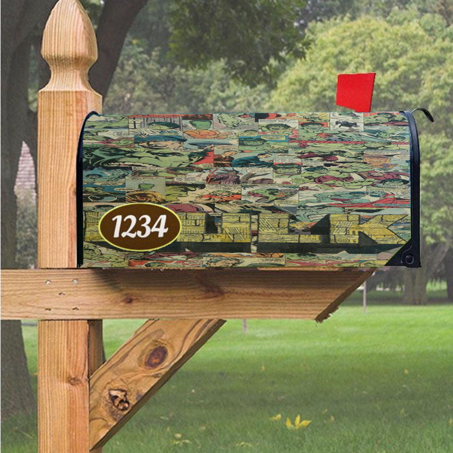 Hulk Comic Collection Magnetic Mailbox Cover 18" X 21" Outdoor Decor
