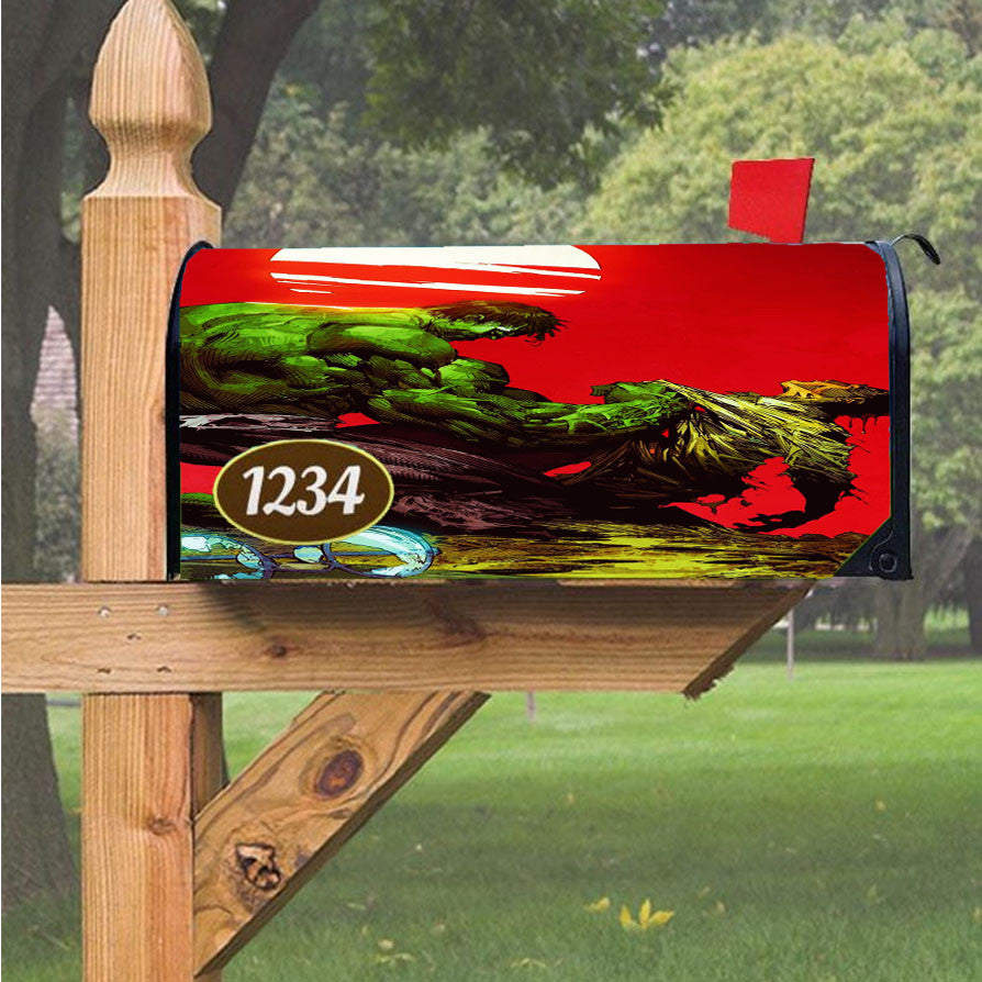 Hulk Rage Comic Magnetic Mailbox Cover 18" X 21" Outdoor Decor