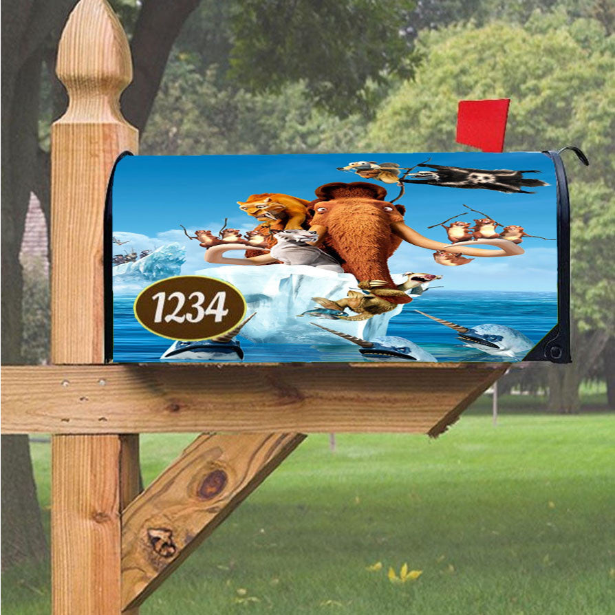Ice Age 4 Characters Magnetic Mailbox Cover 18" X 21" Outdoor Decor