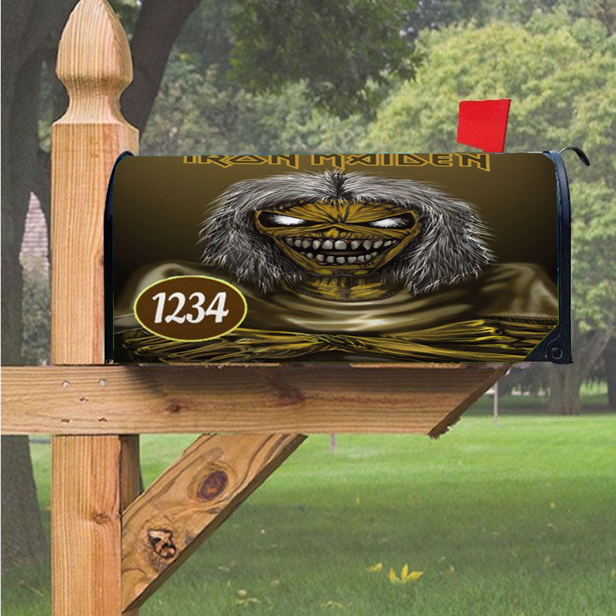 Iron Maiden Magnetic Mailbox Cover 18" X 21" Outdoor Decor