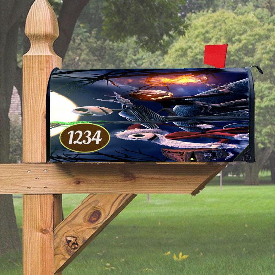 Jack Skellington Collections Magnetic Mailbox Cover 18" X 21" Outdoor Decor