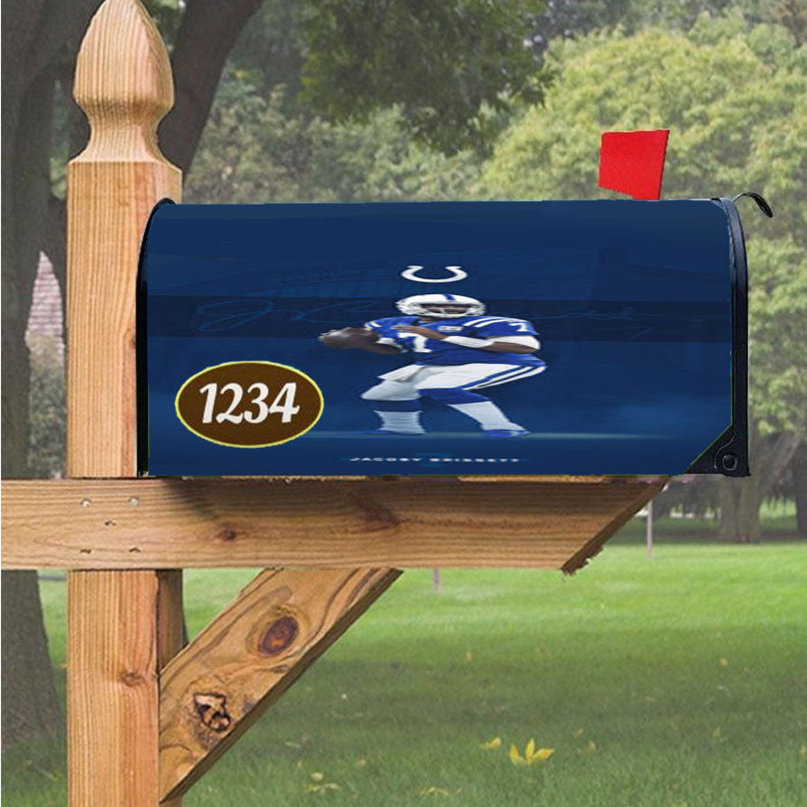 Jacoby Brissett Indianapolis Colts Magnetic Mailbox Cover 18" X 21" Outdoor Decor