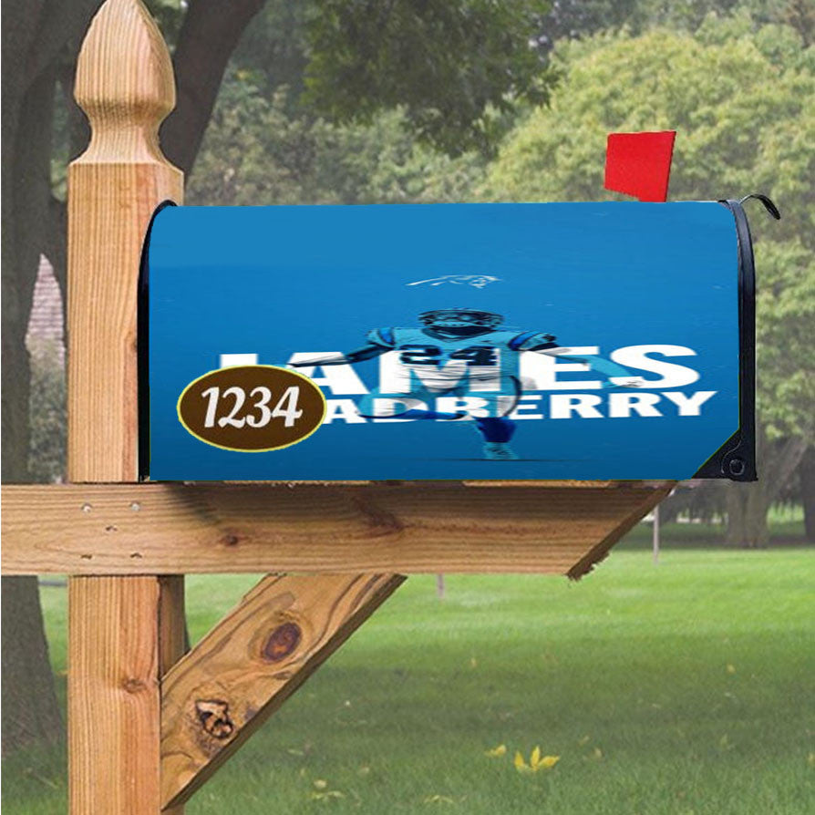James Bradberry Carolina Panthers Magnetic Mailbox Cover 18" X 21" Outdoor Decor