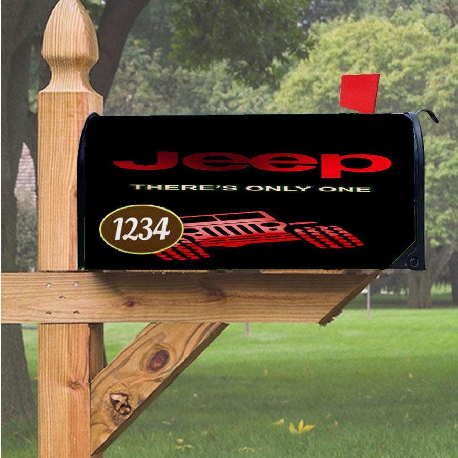 Jeep Only One Magnetic Mailbox Cover 18" X 21" Outdoor Decor