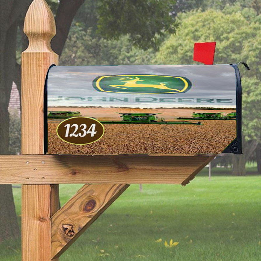 John Deere Logo 36 Magnetic Mailbox Cover 18" X 21" Outdoor Decor