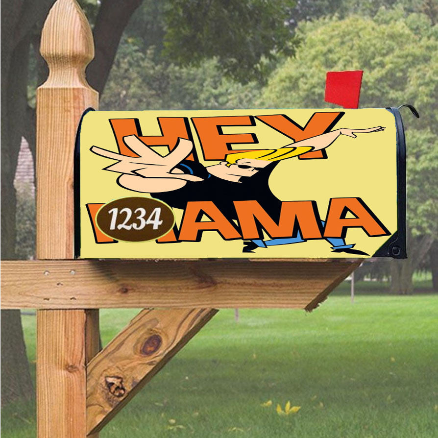 Johnny Bravo Hey Mama Magnetic Mailbox Cover 18" X 21" Outdoor Decor