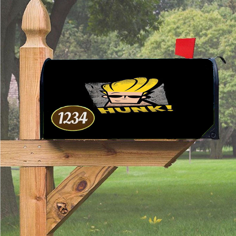 Johnny Bravo Hunk Wallpaper Magnetic Mailbox Cover 18" X 21" Outdoor Decor