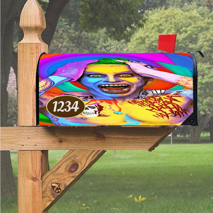 Joker Jared Leto Rainbow Magnetic Mailbox Cover 18" X 21" Outdoor Decor