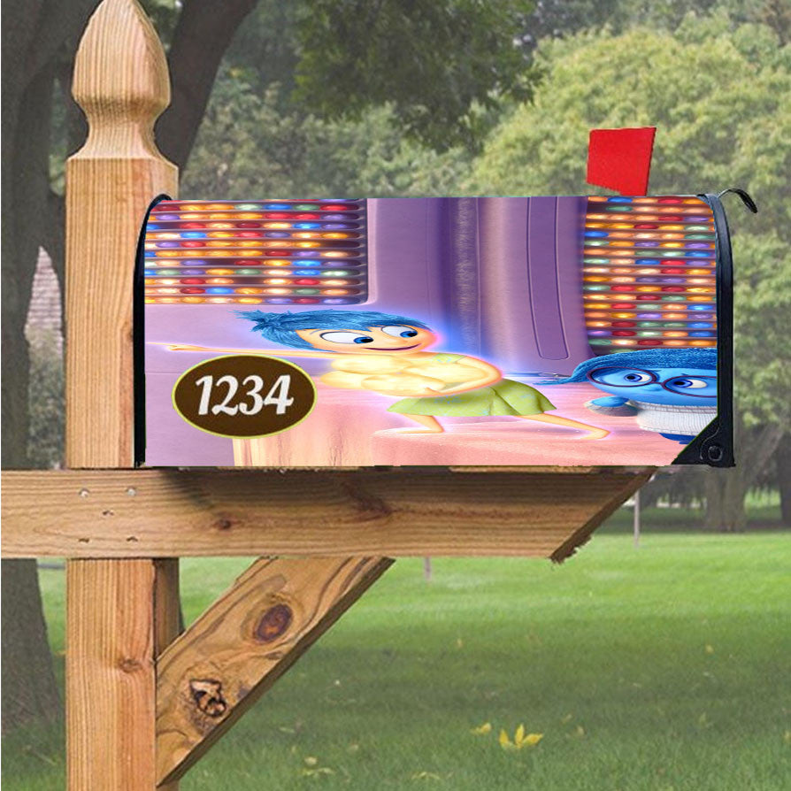 Joy N Sadness Inside Out Disney Magnetic Mailbox Cover 18" X 21" Outdoor Decor