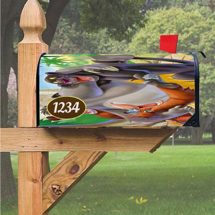Jungle Disney Book Movies Magnetic Mailbox Cover 18" X 21" Outdoor Decor