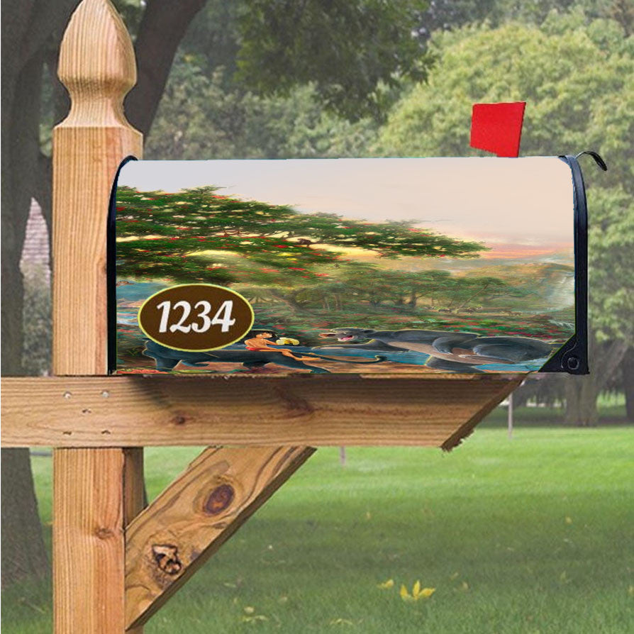 Jungle Disney Family Magnetic Mailbox Cover 18" X 21" Outdoor Decor