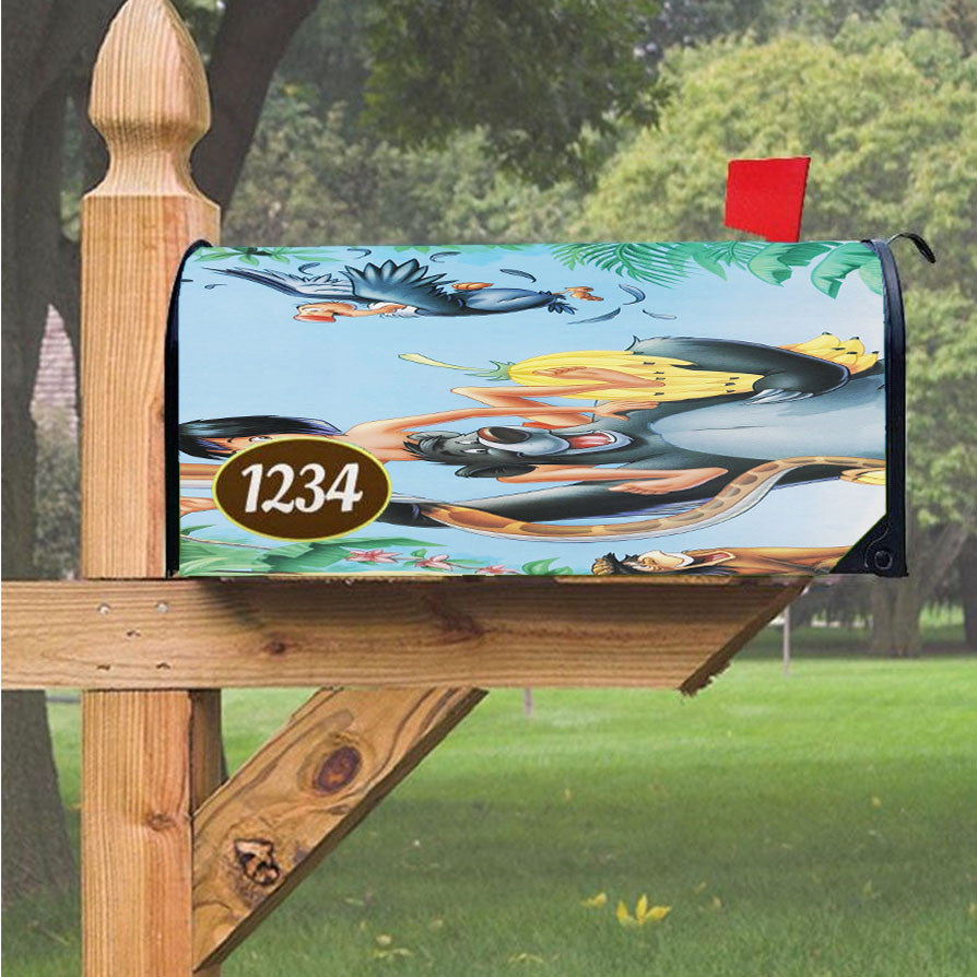 Jungle Disney Fun Magnetic Mailbox Cover 18" X 21" Outdoor Decor