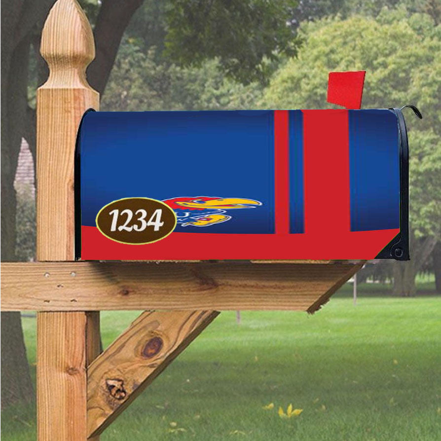 Kansas Logo Magnetic Mailbox Cover 18" X 21" Outdoor Decor