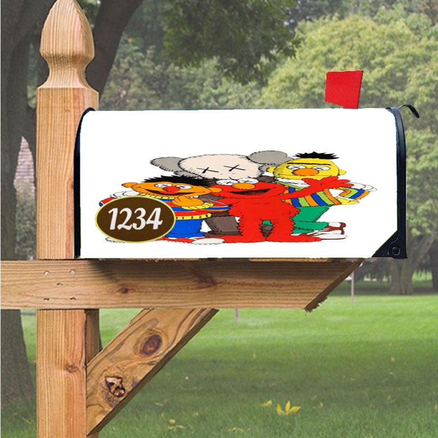 Kaws X Sesame Street F Magnetic Mailbox Cover 18" X 21" Outdoor Decor