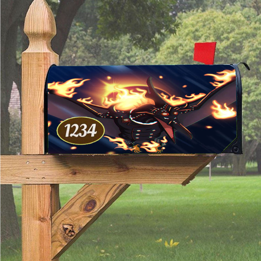 King The Wildfire One Piece Magnetic Mailbox Cover 18" X 21" Outdoor Decor