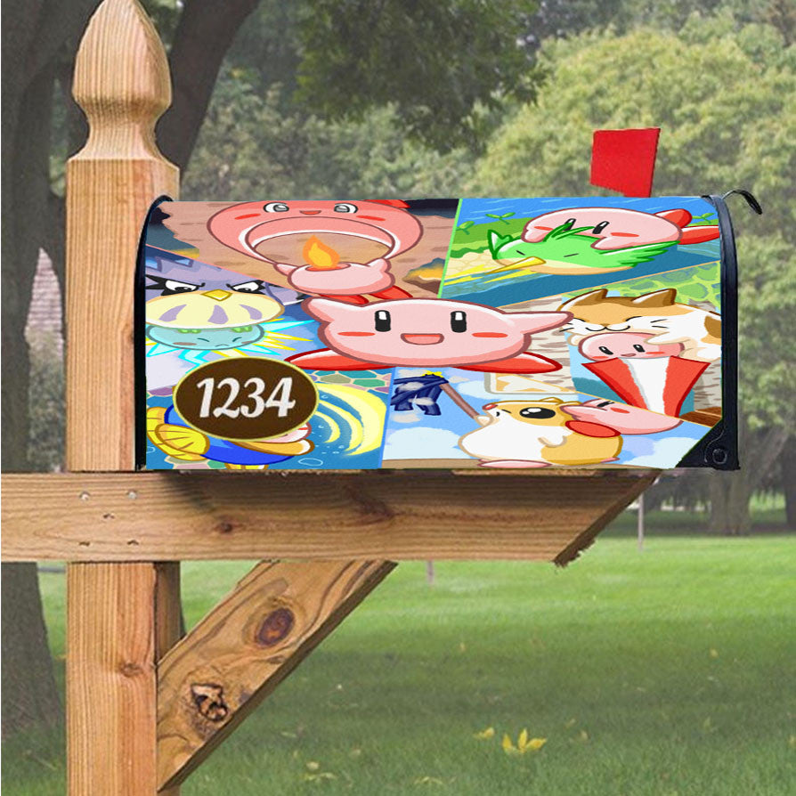 Kirby Dreamland And Friends Magnetic Mailbox Cover 18" X 21" Outdoor Decor