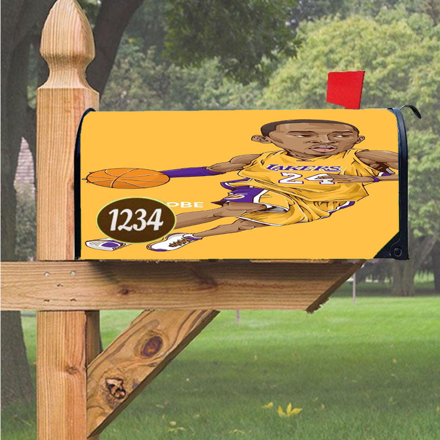 Kobe Bryant Art Magnetic Mailbox Cover 18" X 21" Outdoor Decor