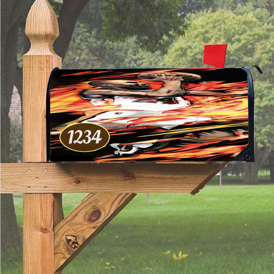 Kobe Bryant Fire Magnetic Mailbox Cover 18" X 21" Outdoor Decor
