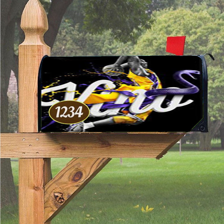 Kobe Bryant Flying Vino Magnetic Mailbox Cover 18" X 21" Outdoor Decor