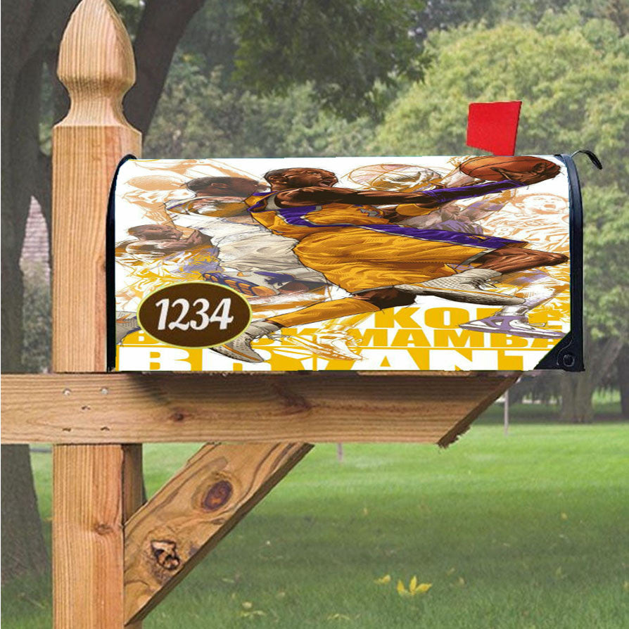 Kobe Bryant Slam Dunk Magnetic Mailbox Cover 18" X 21" Outdoor Decor
