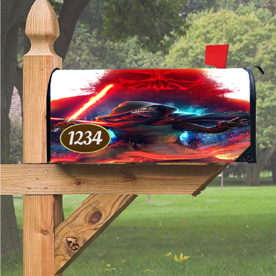 Kylo Ren Darth Vader Magnetic Mailbox Cover 18" X 21" Outdoor Decor