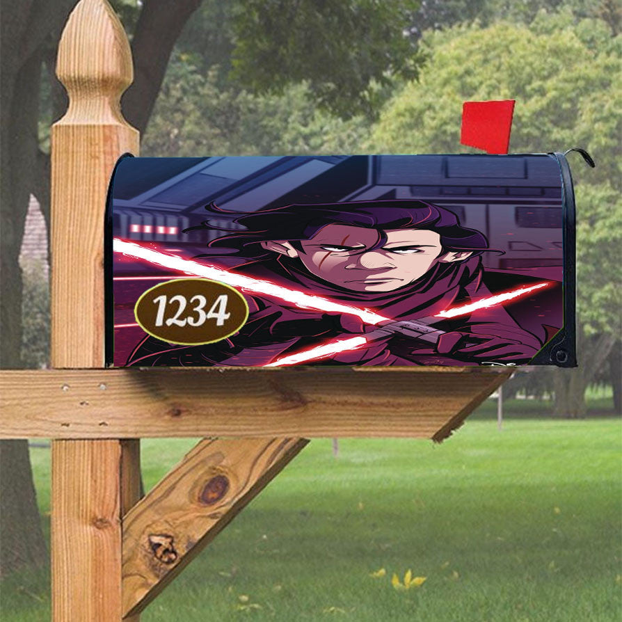 Kylo Ren Star Wars Comic Art Magnetic Mailbox Cover 18" X 21" Outdoor Decor
