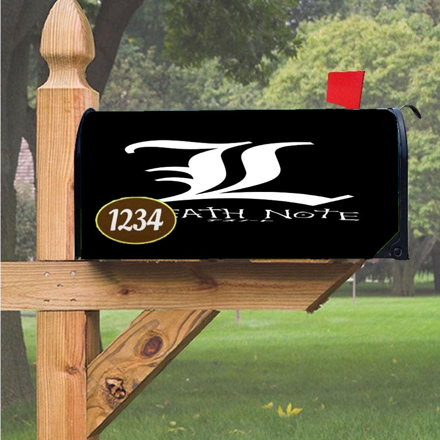 L Logo Death Note Magnetic Mailbox Cover 18" X 21" Outdoor Decor