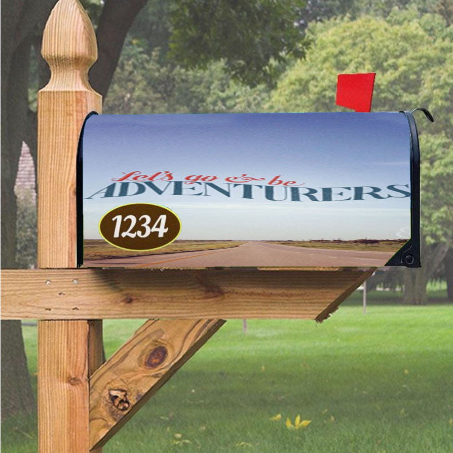 Lets Go Adventurers Magnetic Mailbox Cover 18" X 21" Outdoor Decor