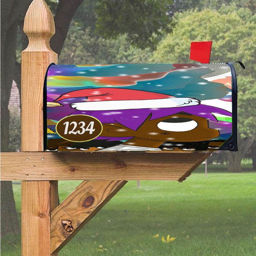 Lil Uzi Christmas Santa Magnetic Mailbox Cover 18" X 21" Outdoor Decor