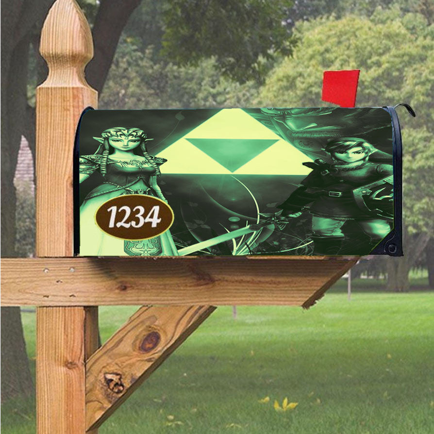 Link Zelda Love Princess Magnetic Mailbox Cover 18" X 21" Outdoor Decor